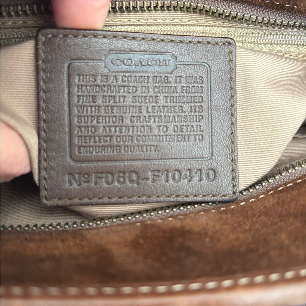 Coach VINTAGE Y2K 2006 (F10410) Mahogany Brown Suede Gallery Tote in VGUC - Picture 9 of 16